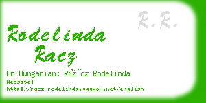 rodelinda racz business card
